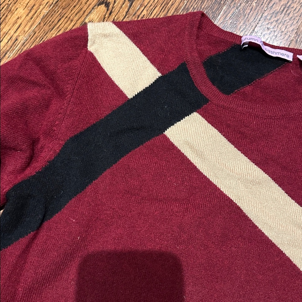 Autumn Cashmere Geometric Sweater, medium - Picture 3 of 4